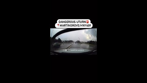 Dangerous uturn on road