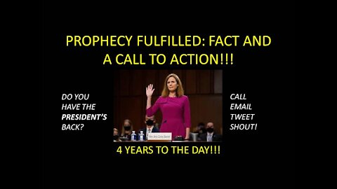 CALL TO ACTION...PROPHECY FULLFILLED!!!