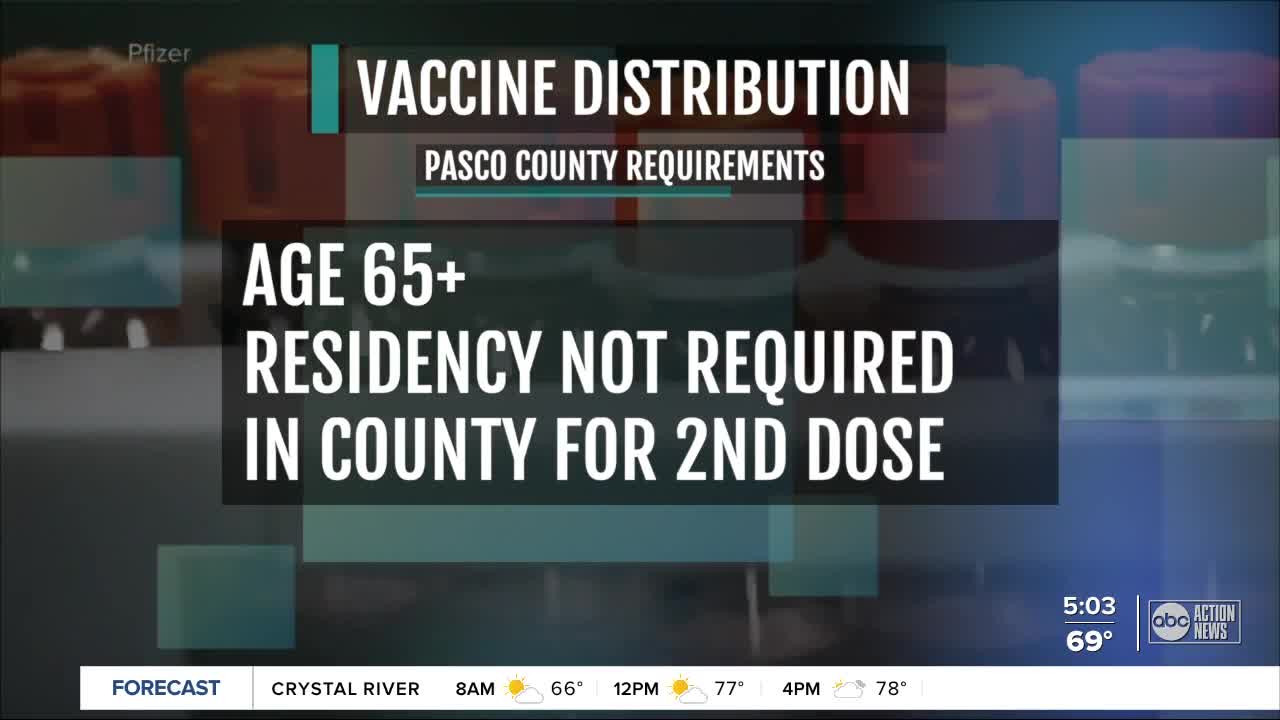 Pasco County to begin COVID-19 vaccinations for seniors