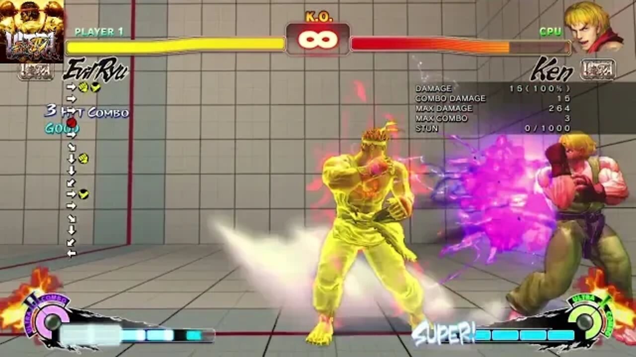 USF4 Daigo Evil Ryu Combo Challenge PS4 Pad No Plinking