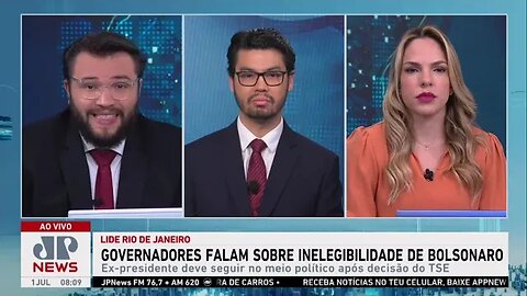 Governadores falam sobre inelegibilidade de Bolsonaro em Fórum do LIDE, no RJ