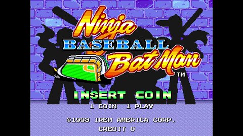 Ninja Baseball Batman, Arcade Game, Irem America 1993, playthrough