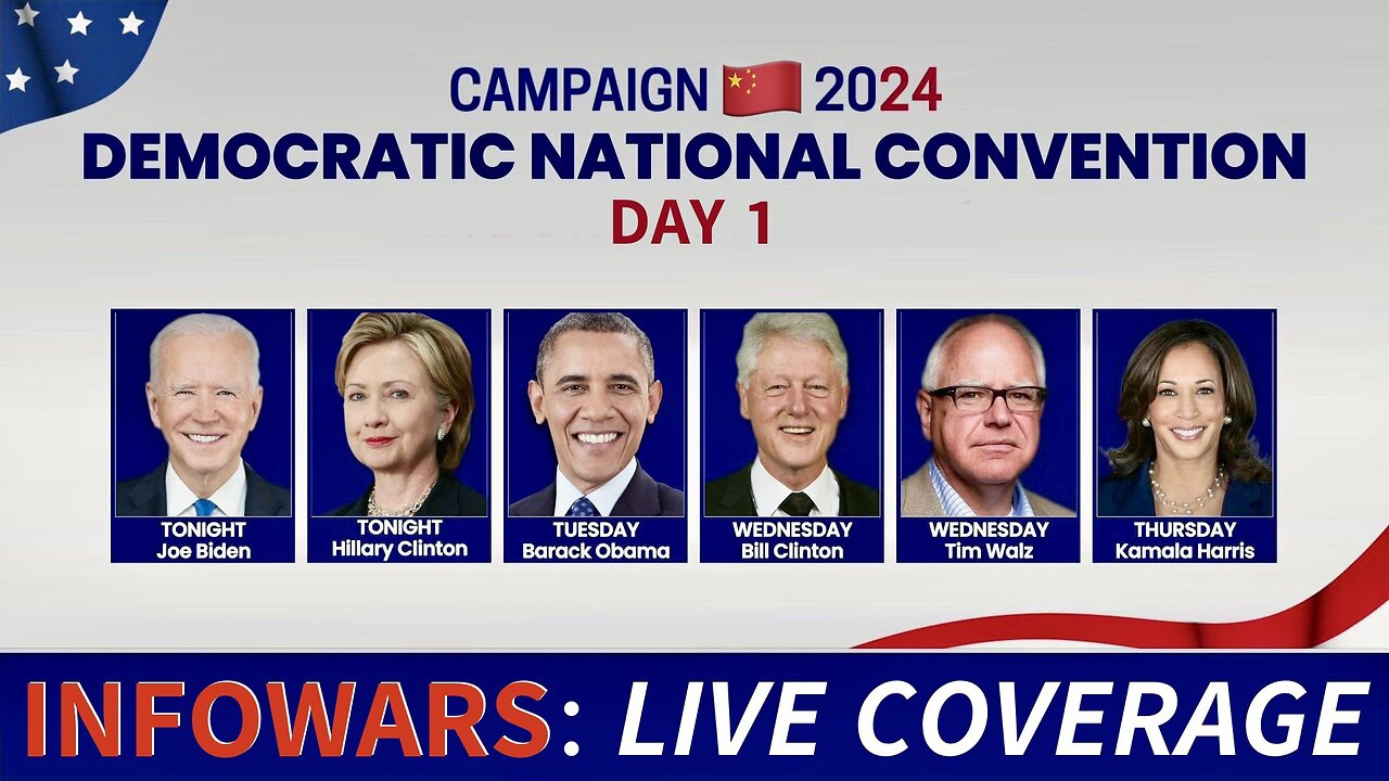 LIVE COVERAGE of DNC Day One: Hillary Clinton Speaks, Biden to Bail After Farewell Address, Pro-Palestinian Protestors Break Barricades!