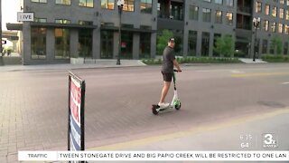 Scooters provide convenient transportation during busy week downtown