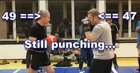 Boxing drill #3 aka "We are are not too old for this!"