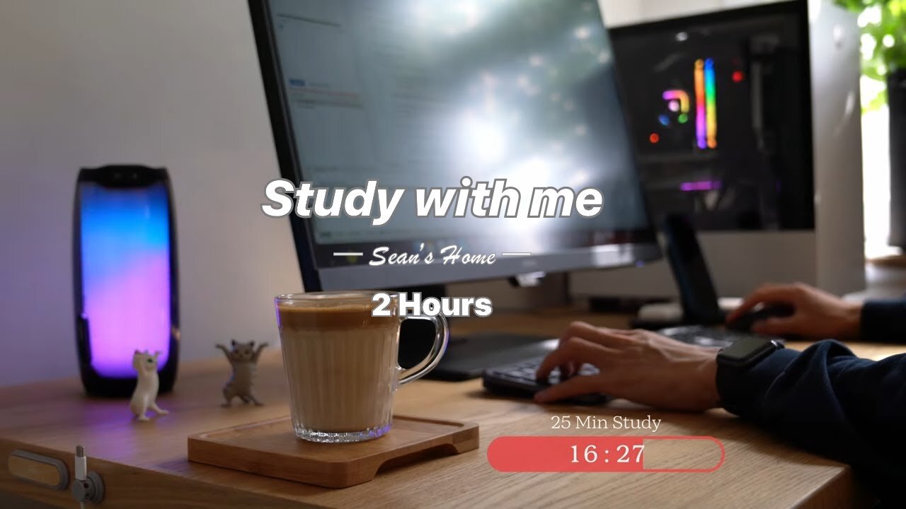 2-Hour Study with Me in the morning | Pomodoro, Lofi | Day 1
