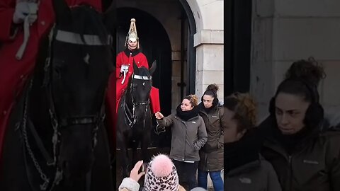 The horse bites her #horseguardsparade