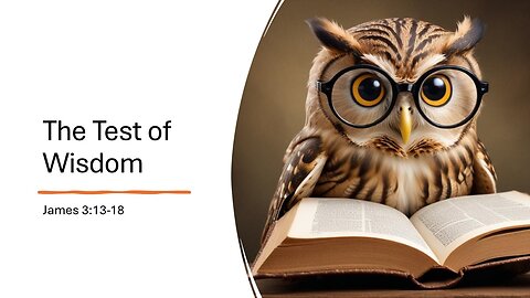 June 30, 2024 - "The Test of Wisdom" (James 6:13-18)