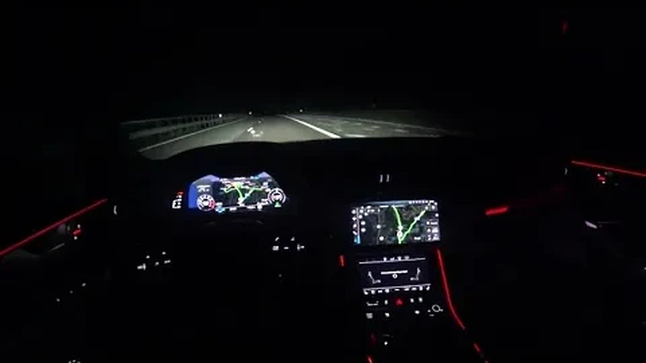 [4k] POV NIGHT Audi RS6 Matrix LED headlights with Audi laser light in action! RS6 C8! SLOW driving