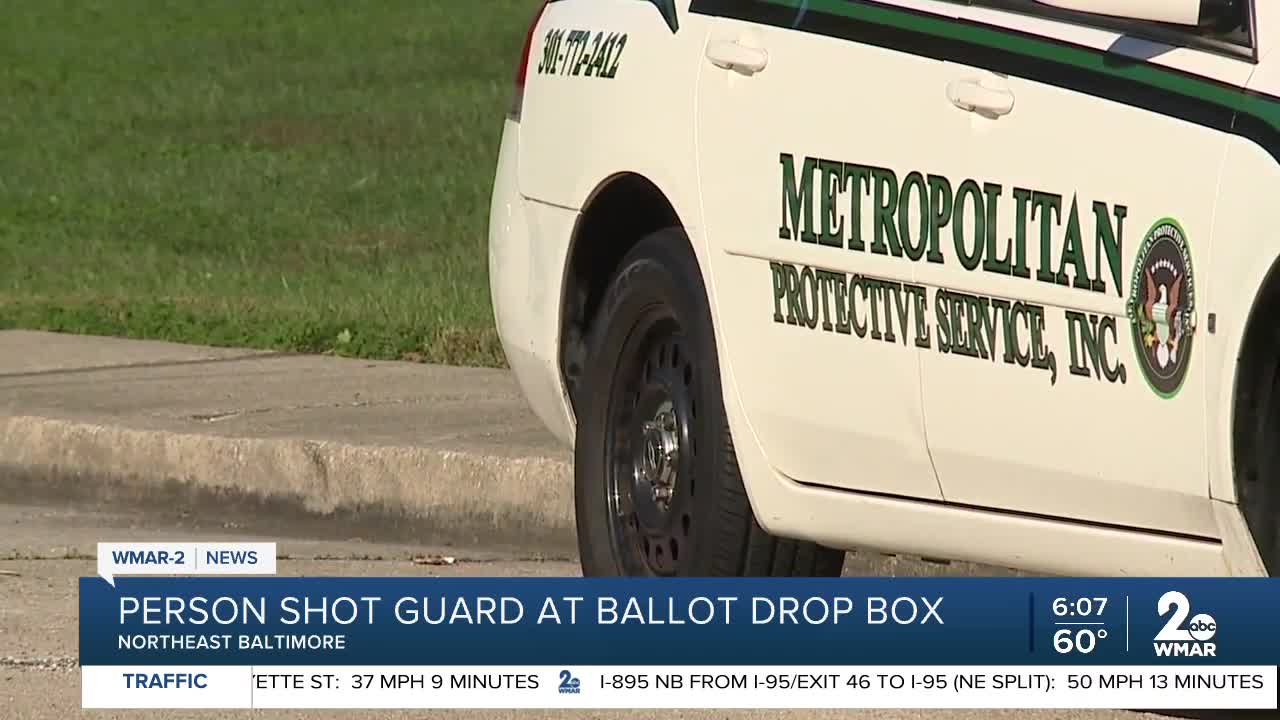 Security guard shot while watching over election ballot box in NE Baltimore