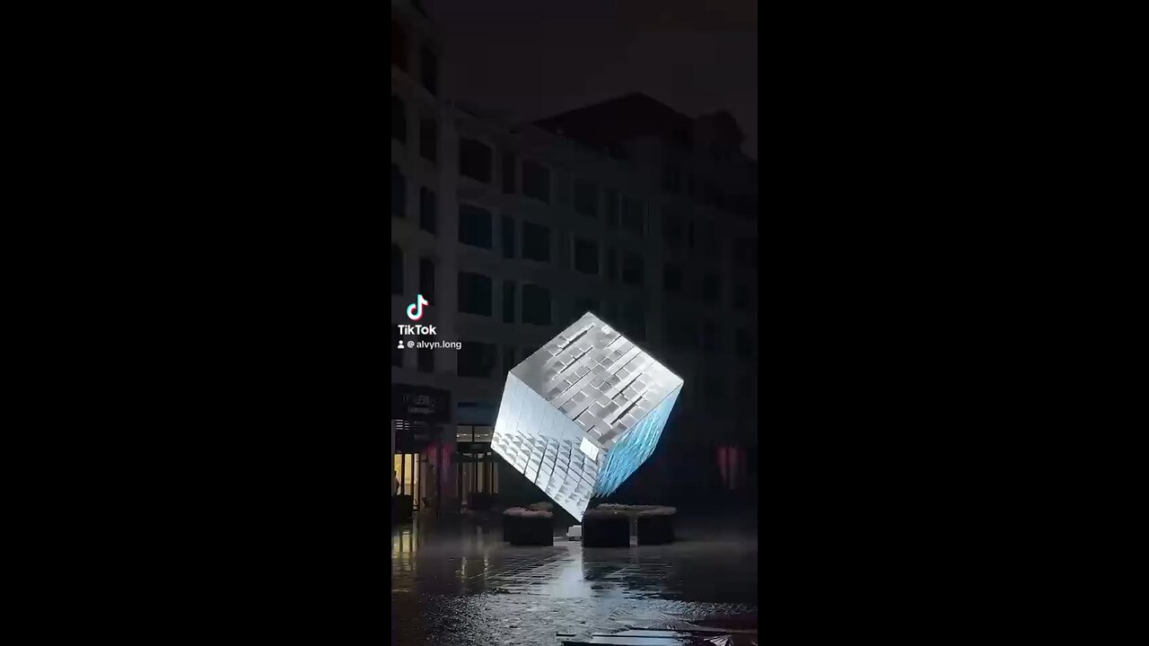 Wow! Huge outdoor video cube!