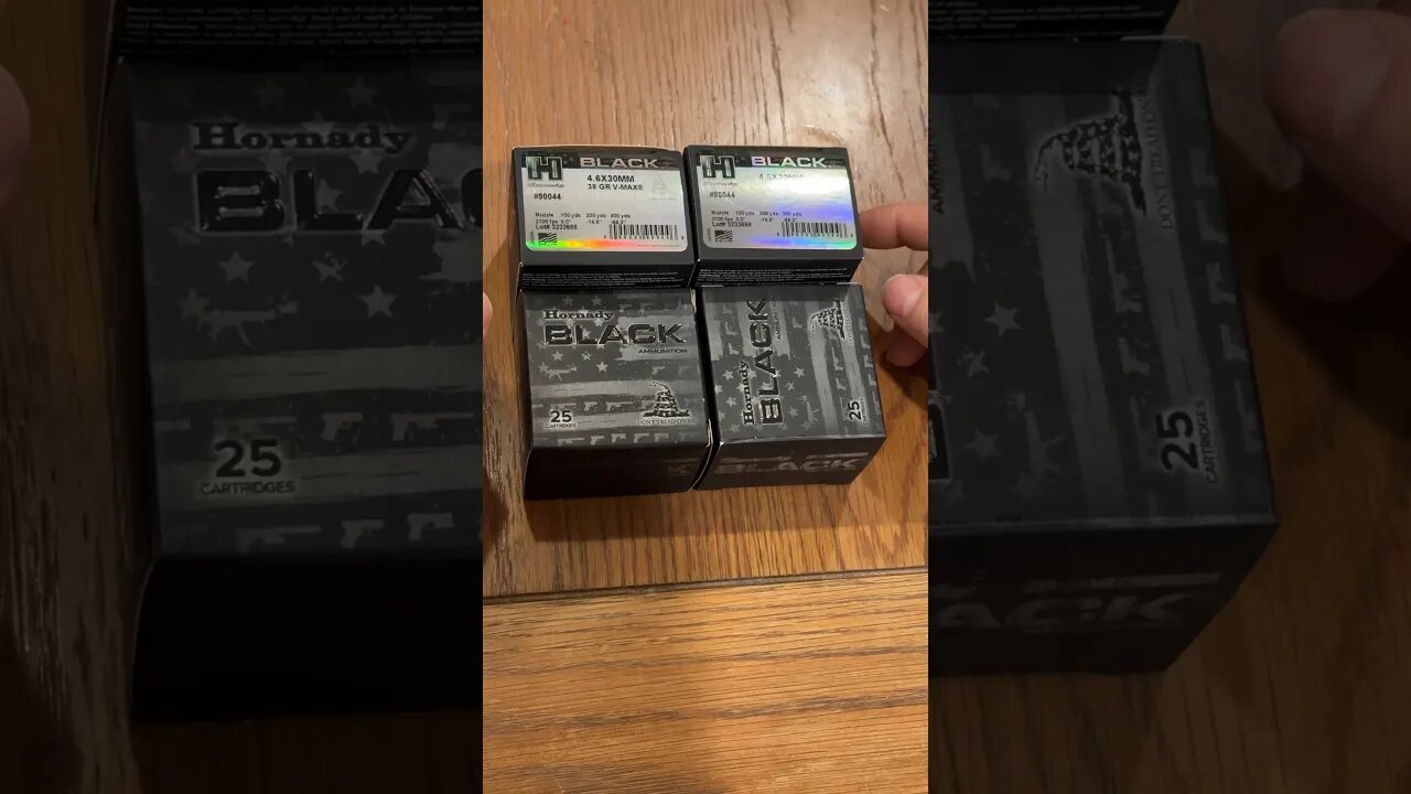 4.6x30mm HK, 38gr Vmax Hornady Black #shorts #46x30mm #mp7 #Hornady