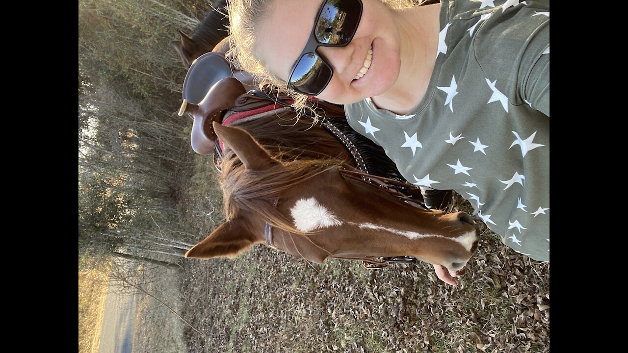Coming back from a trail ride