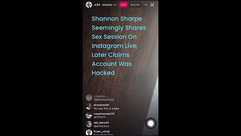 Shannon Sharpe Seemingly Shares Sex Session On Instagram Live, Later Claims Account Was Hacked #news