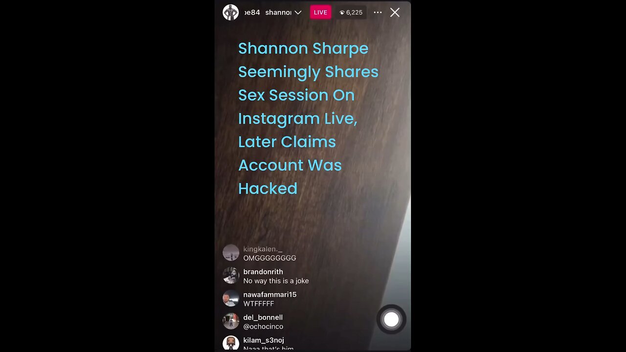 Shannon Sharpe Seemingly Shares Sex Session On Instagram Live, Later Claims Account Was Hacked #news