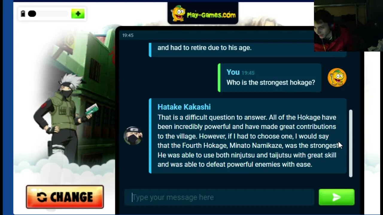 Chat With Naruto While Asking Questions About Hokages To Kakashi With Live Commentary