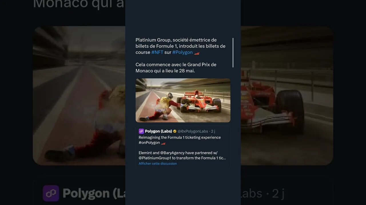 Platinium Group, société émettrice de billets de Formule 1,