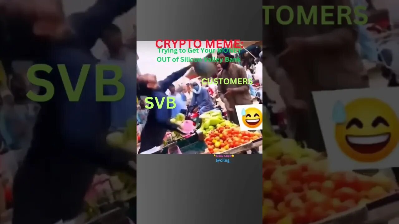 CRYPTO MEME: Trying to Get Your MONEY OUT of Silicon Valley Bank #banks #svb #siliconvalleybank #ba