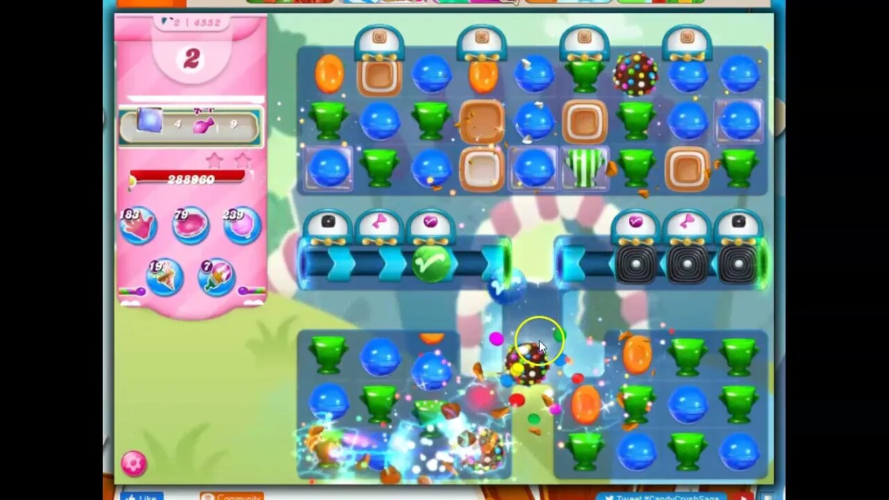 Candy Crush Level 4552 Talkthrough, 24 Moves 0 Boosters