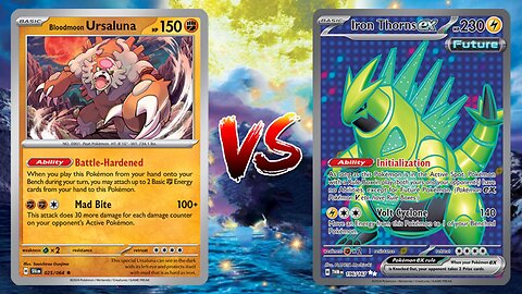 Pokemon TCG Live Bloodmoon Ursaluna Hisuian Overqwil VS Iron Thorns EX!!