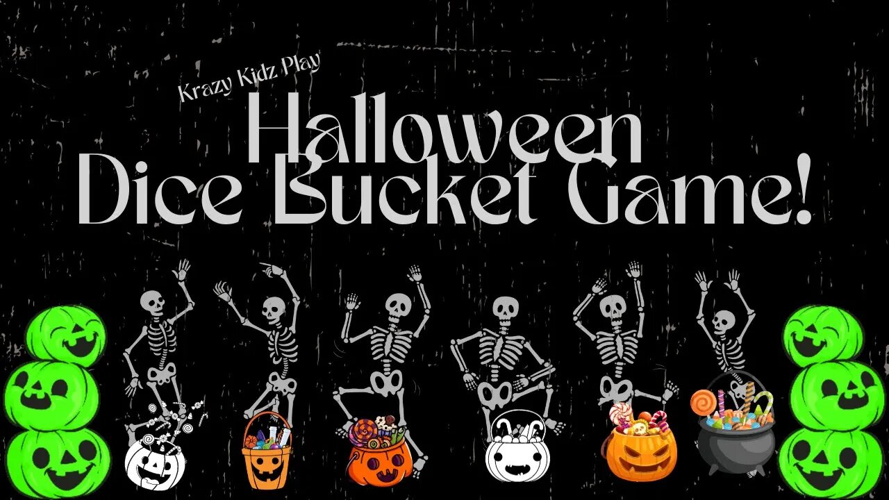 Krazy Kidz Play Halloween Dice Bucket Game! | Krazy Kidz Creations