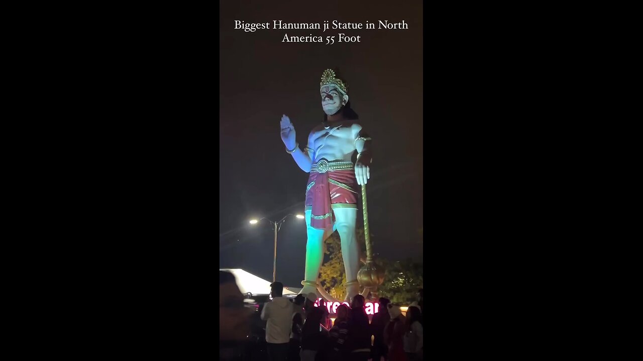 Jai Shree Ram…biggest Statue in North America (55 Foot) #hanumanji #canada #statue #biggest #temple
