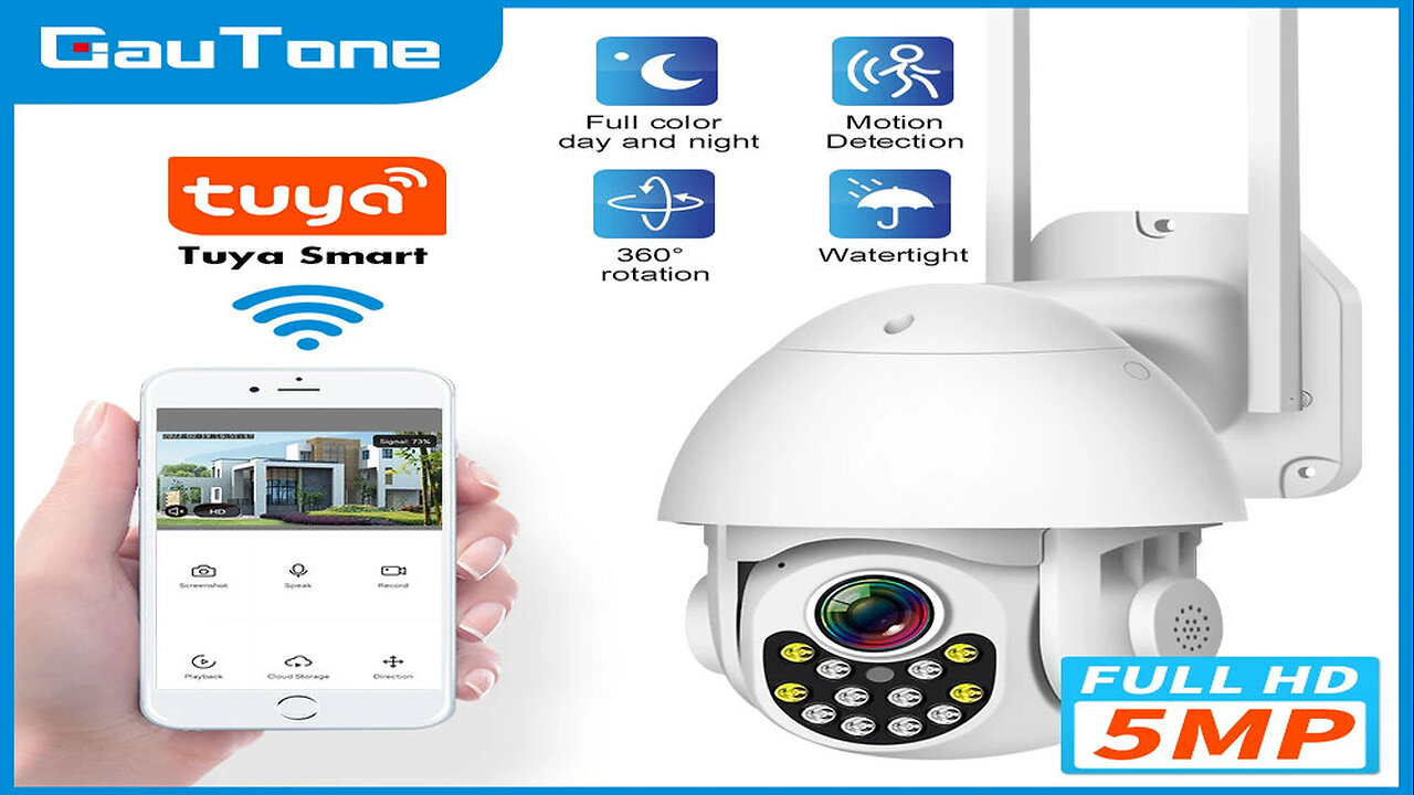 Smart Surveillance with Gautone Outdoor WiFi IP Camera : Advanced 3MP/5MP AI Human Detection