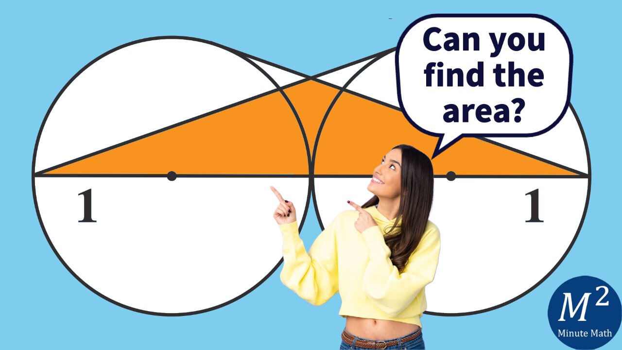 2 Circles, 1 Triangle Geometry Problem | What's Area of the Shaded Triangle | Minute Math #geometry