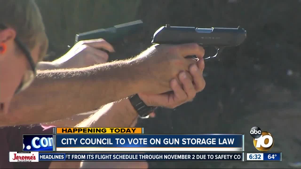 San Diego City Council to vote on gun storage law