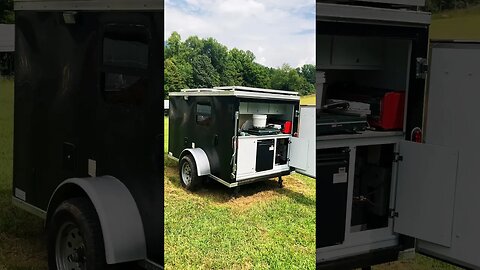 DIY off the grid tiny camper. #prepper #offthegrid #cargotrailerconversion #prepping