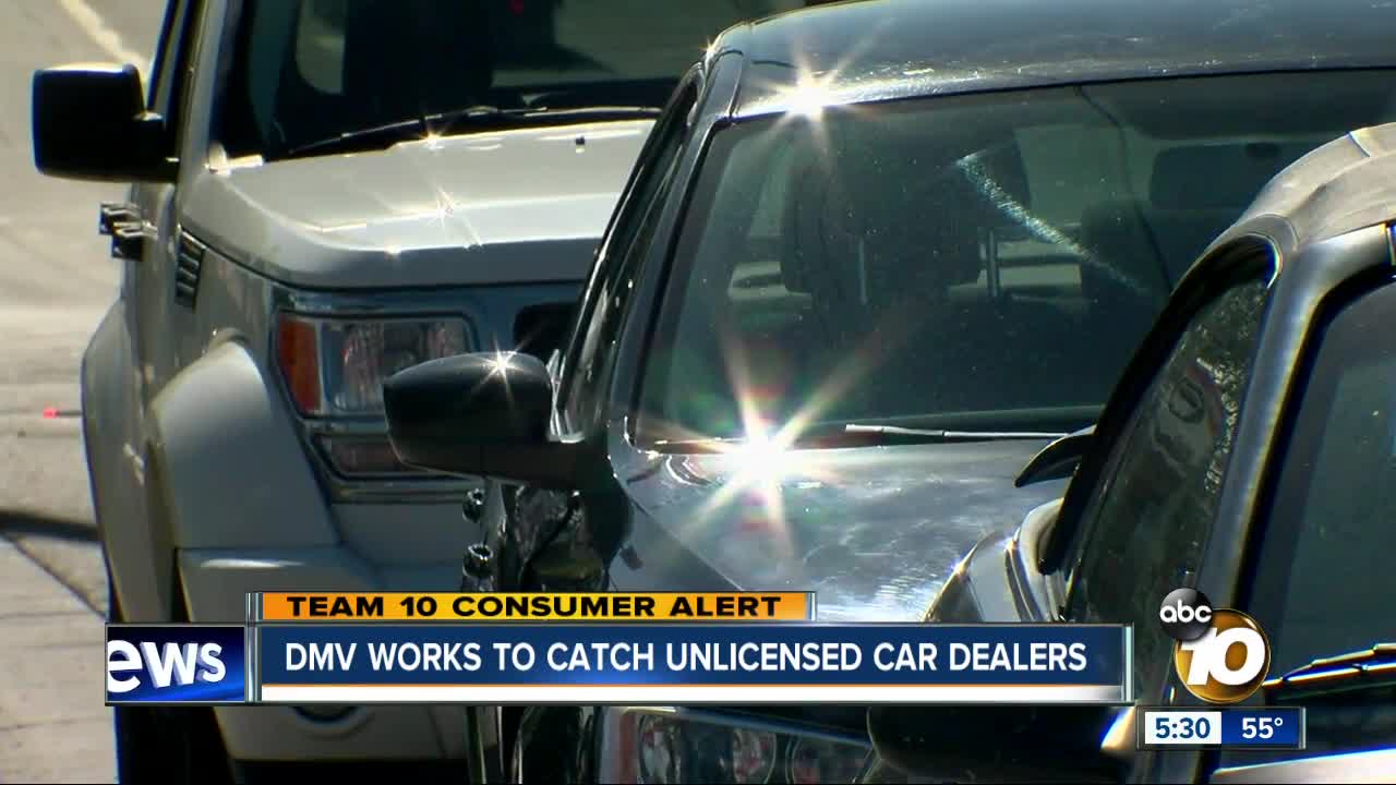 DMV works to catch unlicensed car dealers