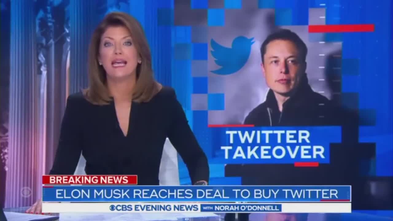 CBS' O'donnell Is Upset Elon Musk Supports Free Speech