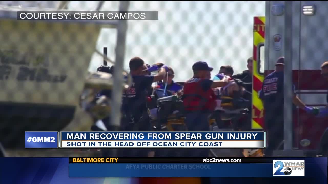 Man injured in head by spear gun while off the coast of Ocean City