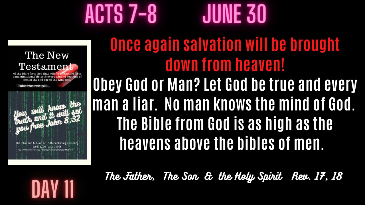 Acts 7-8 There will be no preachers of men in the 2nd age of the Kingdom.