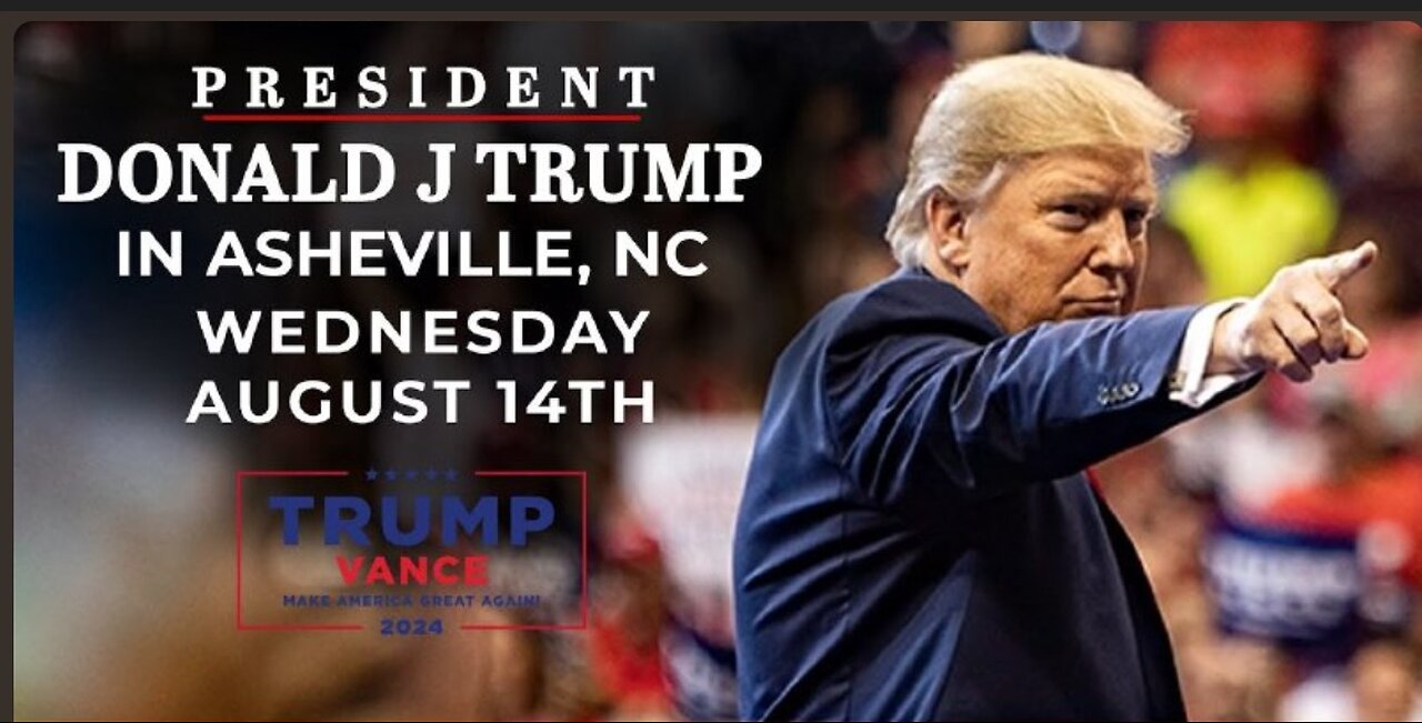 August / 14 / 2024 President Trump in Asheville, NC 🚨link to full speach in the Deskription🚨