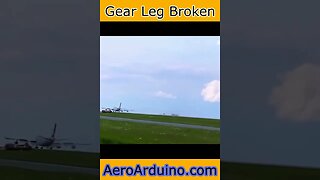 Emergency Boeing B747 Gear Leg Broken #Aviation #Flying #AeroArduino