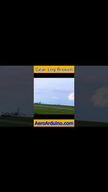 Emergency Boeing B747 Gear Leg Broken #Aviation #Flying #AeroArduino