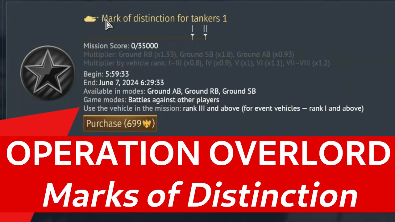 Track your Operation Overlord Mark of Distinction Status! [War Thunder]