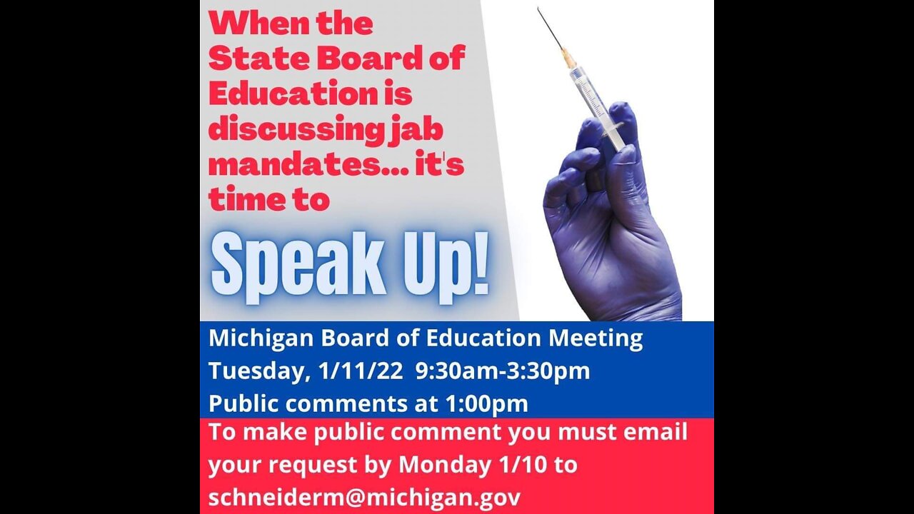 Michigan State BOE Meeting 1/11/22