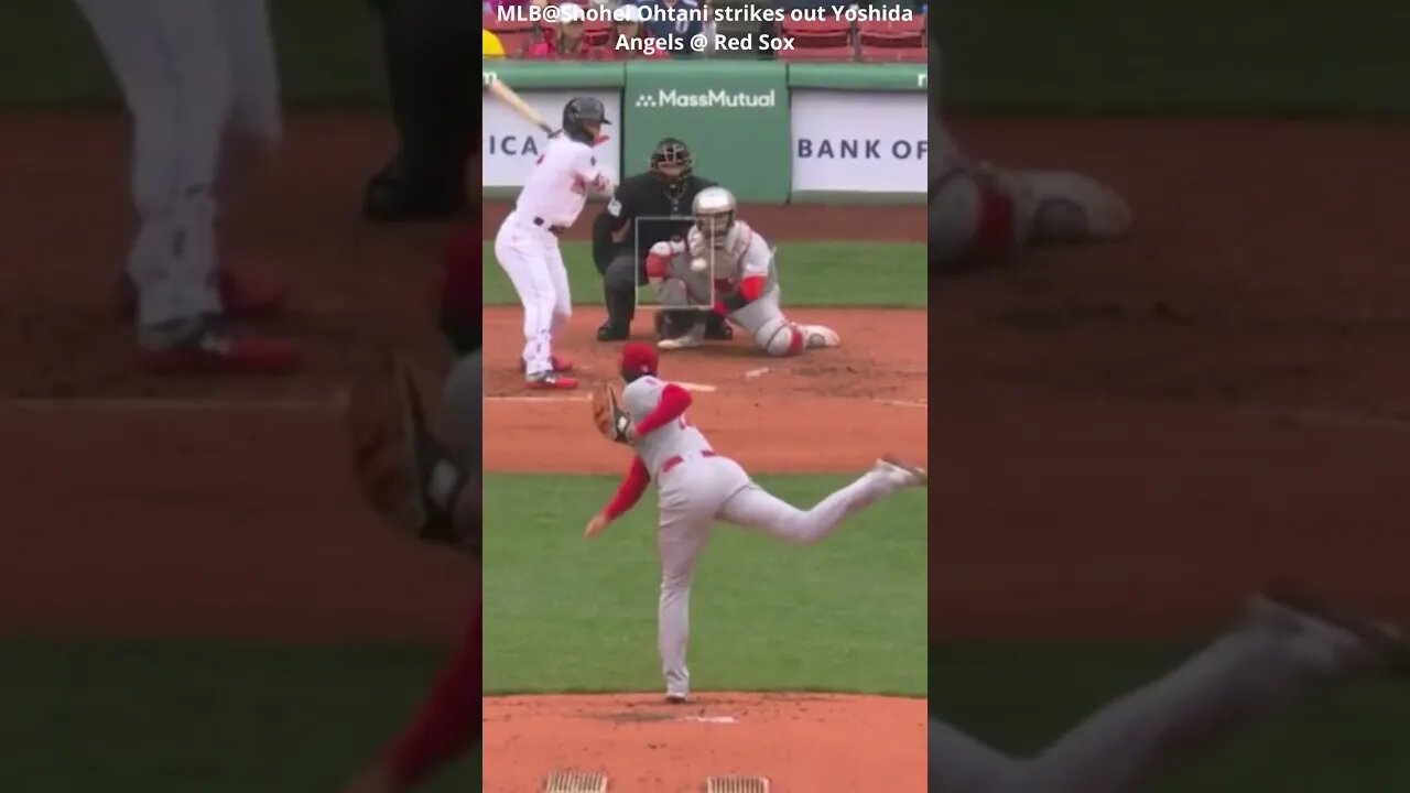 MLB@Shohei Ohtani strikes out Yoshida Angels @ Red Sox #shorts #redsox #mlb