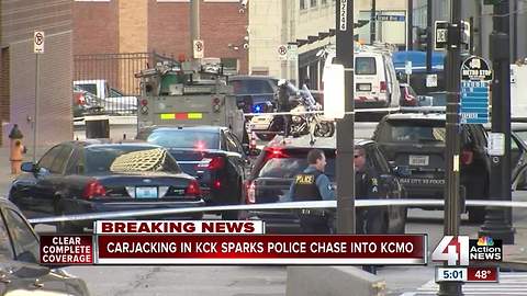 Officer shoots carjacking suspect after chase from KCK