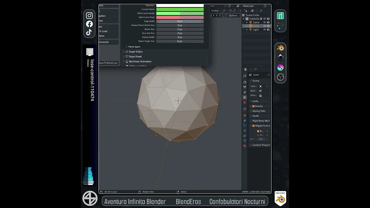 #Blender 3.6 Edicion del grosor de las aristas