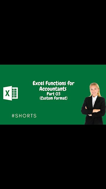 Excel Functions for Accountants Part 03 (Custom Format)