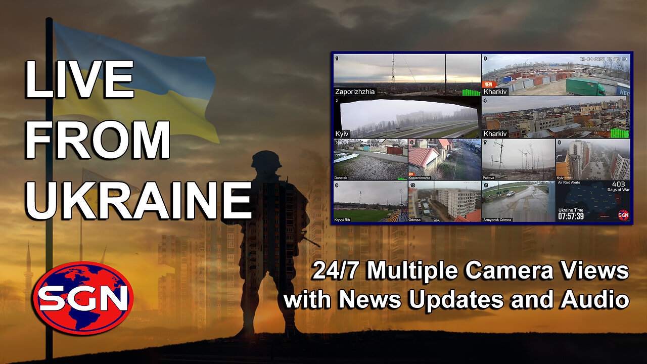 Live from Ukraine - 24/7 Multiple Camera Views with News Updates and Audio (HD)