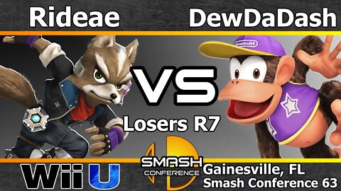 Shoq|Rideae (Fox & Pikachu) vs.DewDaDash (Diddy) - Losers R7 - SC63