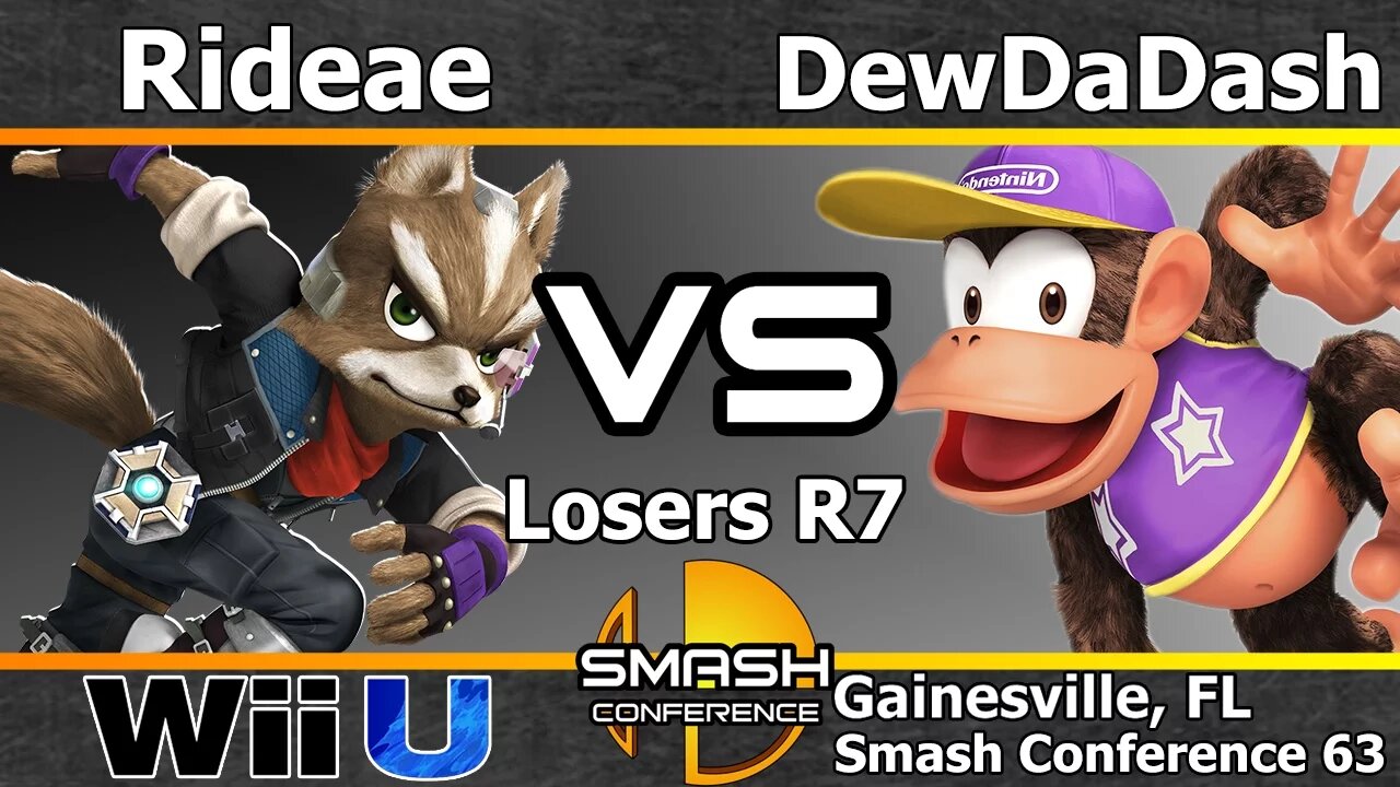 Shoq|Rideae (Fox & Pikachu) vs.DewDaDash (Diddy) - Losers R7 - SC63