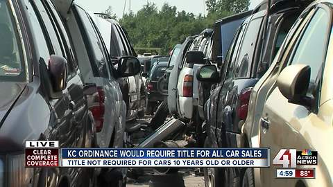 Ordinance would require tougher restrictions on selling old cars