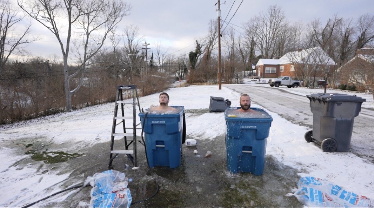 Trash Can Ice Bath Challenge!!! January 14, 2022