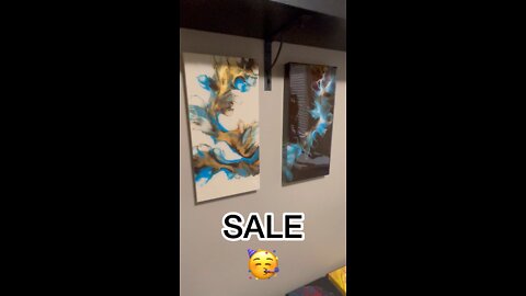 🥳 SALE #2 #shorts #supportlocal #uniquegifts #art #dutchpour #abstractart #forsale #gold