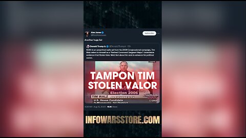 More Proof Tampon Tim is Stolen Valor - Alex Jones on X